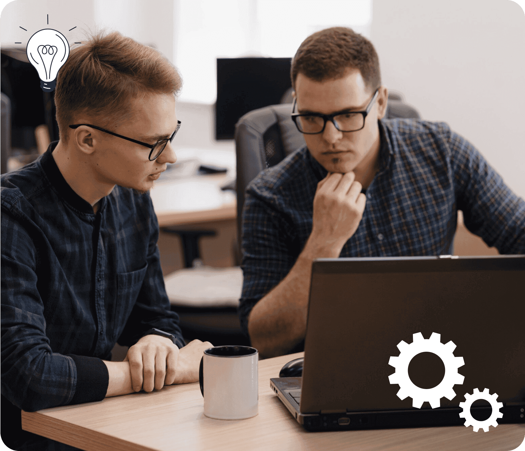 Наставник обсуждает задачу со студентом